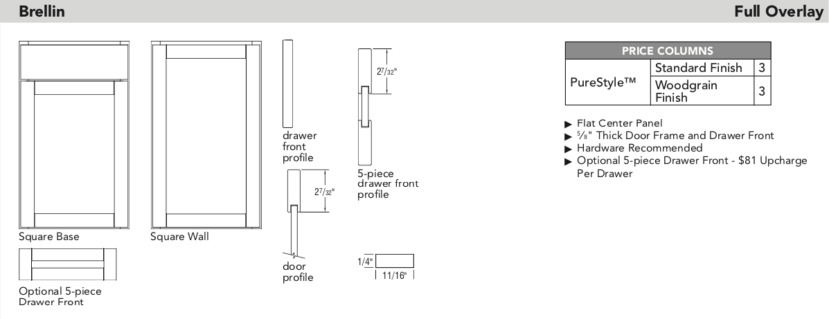 Aristokraft door specs Brellin