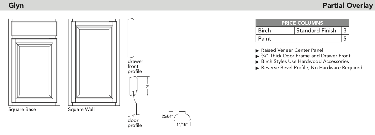 Aristokraft door specs Glyn