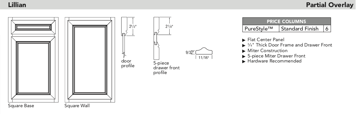 Aristokraft door specs Lillian