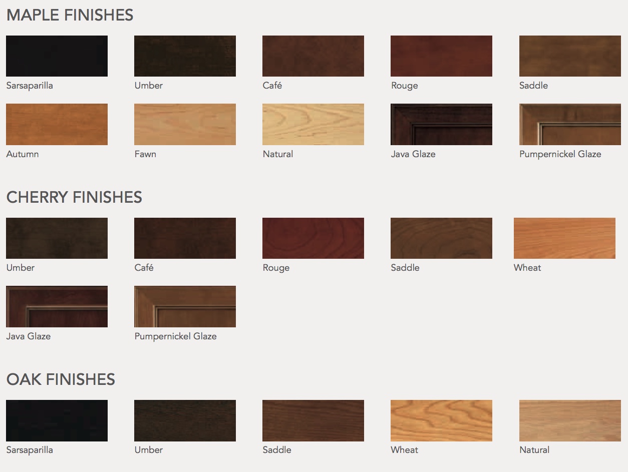 Aristokraft cabinet finishes