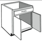 V24: Vanity Cabinet, 24"w x 31"h x 21"d