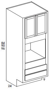 York Oven Cabinet (33"W x 84"H x 24"D), 9" ADA-compliant toekick *Special Order