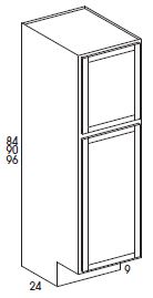 York Utility Cabinet (24"W x 84"H x 24"D) 9" ADA-compliant toekick *Special Order